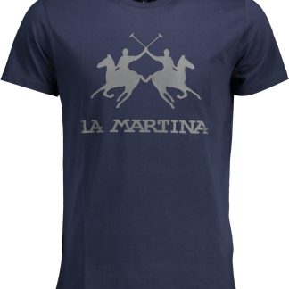CAMISETA MANGA CORTA HOMBRE LA MARTINA AZUL