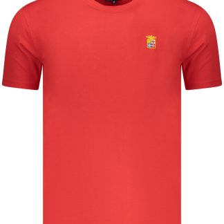 CAMISETA DE MANGA CORTA ROJA Y AZUL MARINO PARA HOMBRE