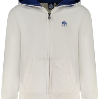SUDADERA CON CREMALLERA PARA NIÑOS NORTH SAILS BLANCA