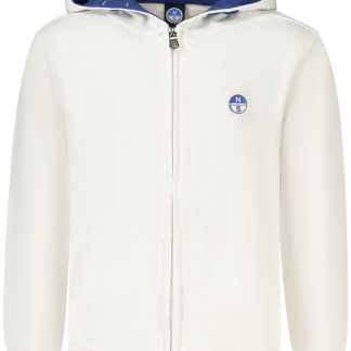 Sudadera blanca con cremallera para niños de North Sails
