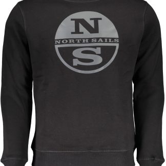 SUDADERA NORTH SAILS HOMBRE NEGRA SIN CREMALLERA