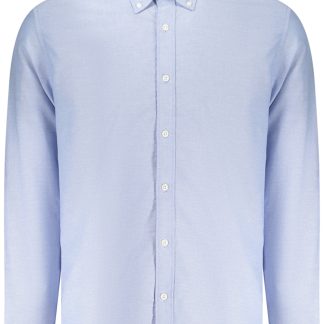 Camisa de manga larga para hombre, color azul, Noruega 1963
