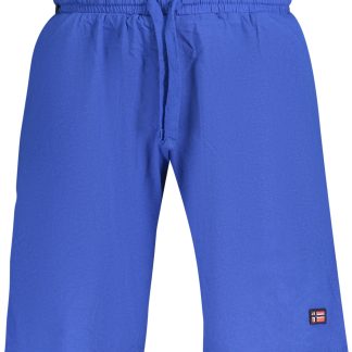 PANTALONES CORTOS AZULES DE BERMUDA PARA HOMBRE, NORUEGA 1963