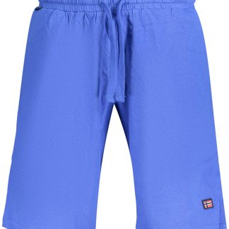 PANTALONES CORTOS AZULES DE BERMUDA PARA HOMBRE, NORUEGA 1963