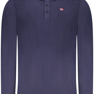 Polo de manga larga para hombre, color azul, marca Noruega, 1963.