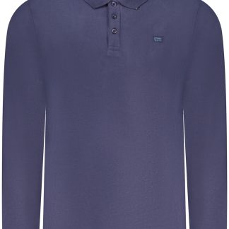 Polo de manga larga para hombre, color azul, marca Noruega, 1963.