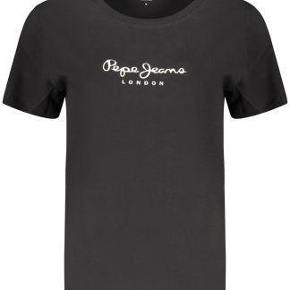 Camiseta negra de manga corta para mujer de Pepe Jeans