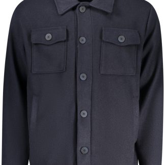 CAMISA DE RIFLE DE MANGA LARGA AZUL PARA HOMBRE