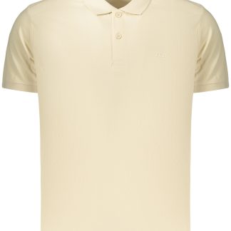 Polo de manga corta para hombre, color beige.