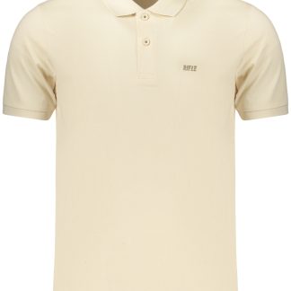 Polo de manga corta para hombre, color beige.