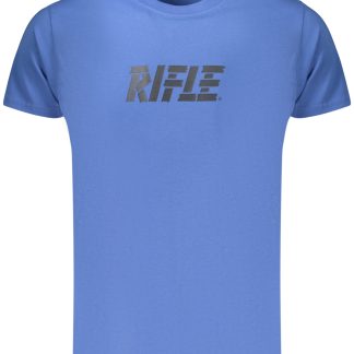CAMISETA DE MANGA CORTA PARA HOMBRE CON ESTAMPADO DE RIFLE, AZUL