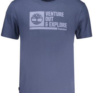 Camiseta Timberland de manga corta para hombre, color azul.