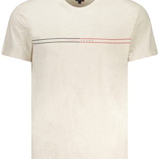 CAMISETA DE MANGA CORTA TOMMY HILFIGER HOMBRE BEIGE