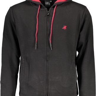 SUDADERA NEGRA CON CREMALLERA PARA HOMBRE US GRAND