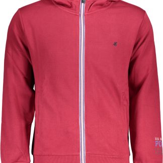 SUDADERA CON CREMALLERA PARA HOMBRE US GRAND RED