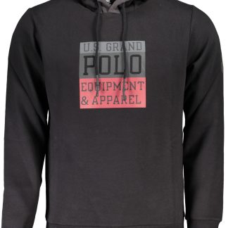 SUDADERA NEGRA CON CREMALLERA PARA HOMBRE US GRAND