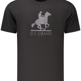 Camiseta negra de manga corta para hombre US GRAND