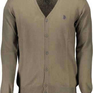 Cárdigan verde para hombre de la Asociación de Polos de EE. UU.