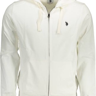 SUDADERA BLANCA CON CREMALLERA PARA HOMBRE DE LA ASOCIACIÓN DE POLO DE EE. UU.