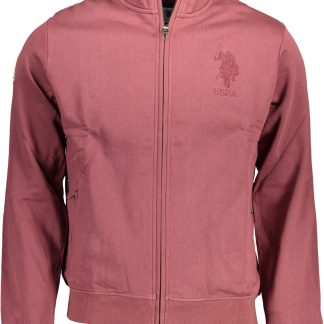 SUDADERA MORADA CON CREMALLERA PARA HOMBRE DE LA ASOCIACIÓN DE POLO DE EE. UU.