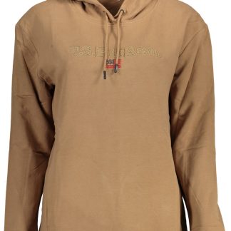 SUDADERA MARRÓN CON CREMALLERA PARA MUJER DE LA ASOCIACIÓN DE POLO DE EE. UU.