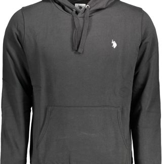 SUDADERA NEGRA CON CREMALLERA PARA HOMBRE DE LA ASOCIACIÓN DE POLO DE EE. UU.