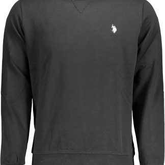 SUDADERA NEGRA CON CREMALLERA PARA HOMBRE DE LA ASOCIACIÓN DE POLO DE EE. UU.