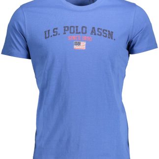 Camiseta de manga corta para hombre de la Asociación de Polos de EE. UU., color azul.