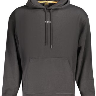 SUDADERA BOSS SIN CREMALLERA NEGRA PARA HOMBRE