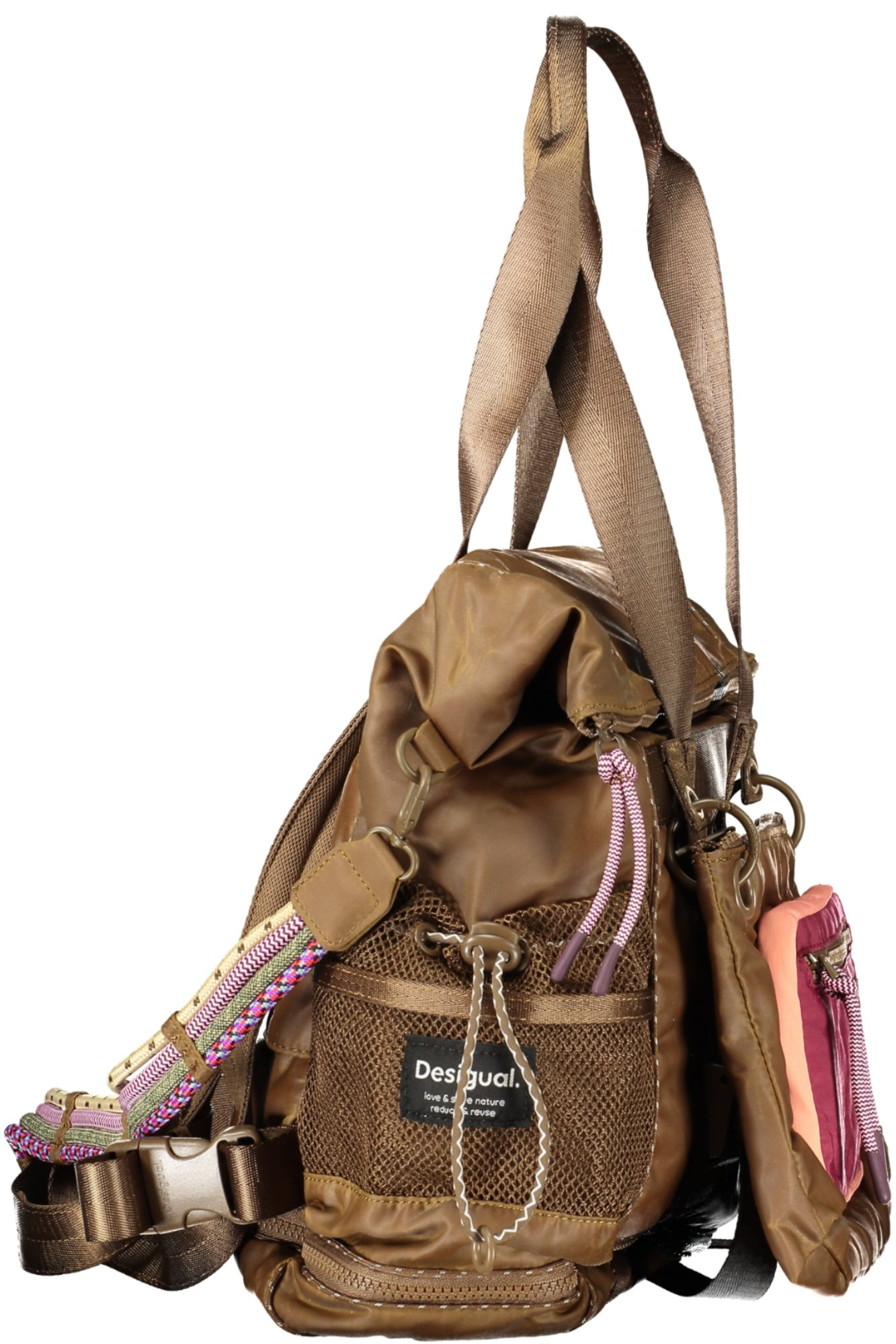 BOLSO MARRÓN DE MUJER DESIGUAL - Imagen 3