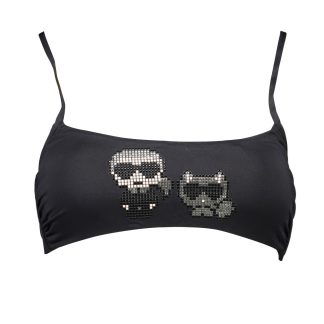 KARL LAGERFELD BEACHWEAR TOP DE BAÑADOR MUJER NEGRO