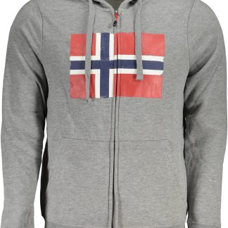 SUDADERA HOMBRE CREMALLERA GRIS NORUEGA 1963