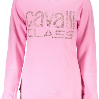 SUDADERA MUJER CAVALLI CLASS ROSA SIN CREMALLERA