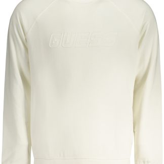 Sudadera blanca con cremallera para hombre de Guess Jeans