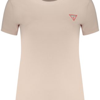 Camiseta rosa de manga corta para mujer de Guess Jeans