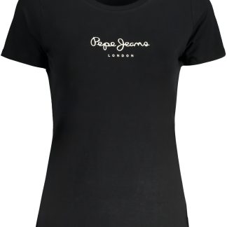 CAMISETA MANGA CORTA MUJER PEPE JEANS NEGRO