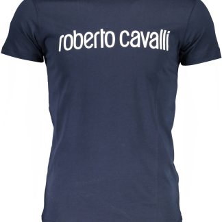 CAMISETA DE MANGA CORTA DE HOMBRE ROBERTO CAVALLI AZUL