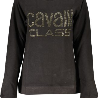 SUDADERA MUJER CAVALLI CLASS SIN CREMALLERA NEGRO