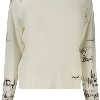 SUÉTER BLANCO DESIGUAL PARA MUJER