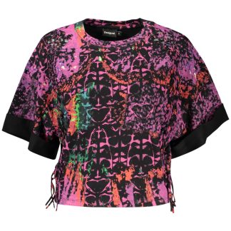 CAMISETA DE MANGA CORTA PARA MUJER DESIGUAL, COLOR MORADO
