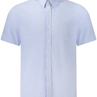 Camisa de manga corta para hombre de Guess Jeans, azul.