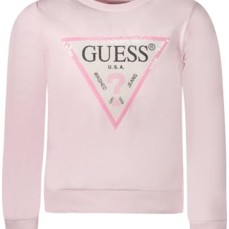 Sudadera rosa con cremallera de Guess Jeans para niñas