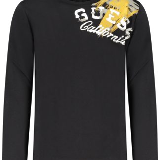 GUESS JEANS T-SHIRT MANICHE LUNGHE BAMBINO NERO