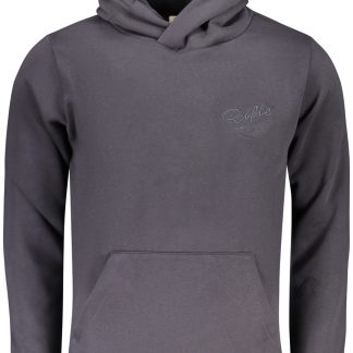 Sudadera azul con cremallera para hombre con estampado de rifle