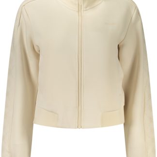 Sudadera beige con cremallera para mujer de Guess Jeans