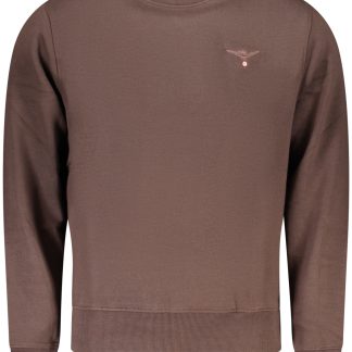 Sudadera marrón con cremallera para hombre de la Academia Militar