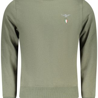 Sudadera con cremallera para hombre de la Academia Militar, color verde.