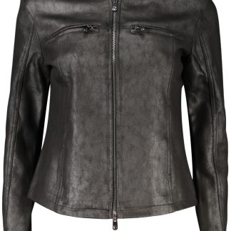 CHAQUETA NEGRA DESIGUAL PARA MUJER